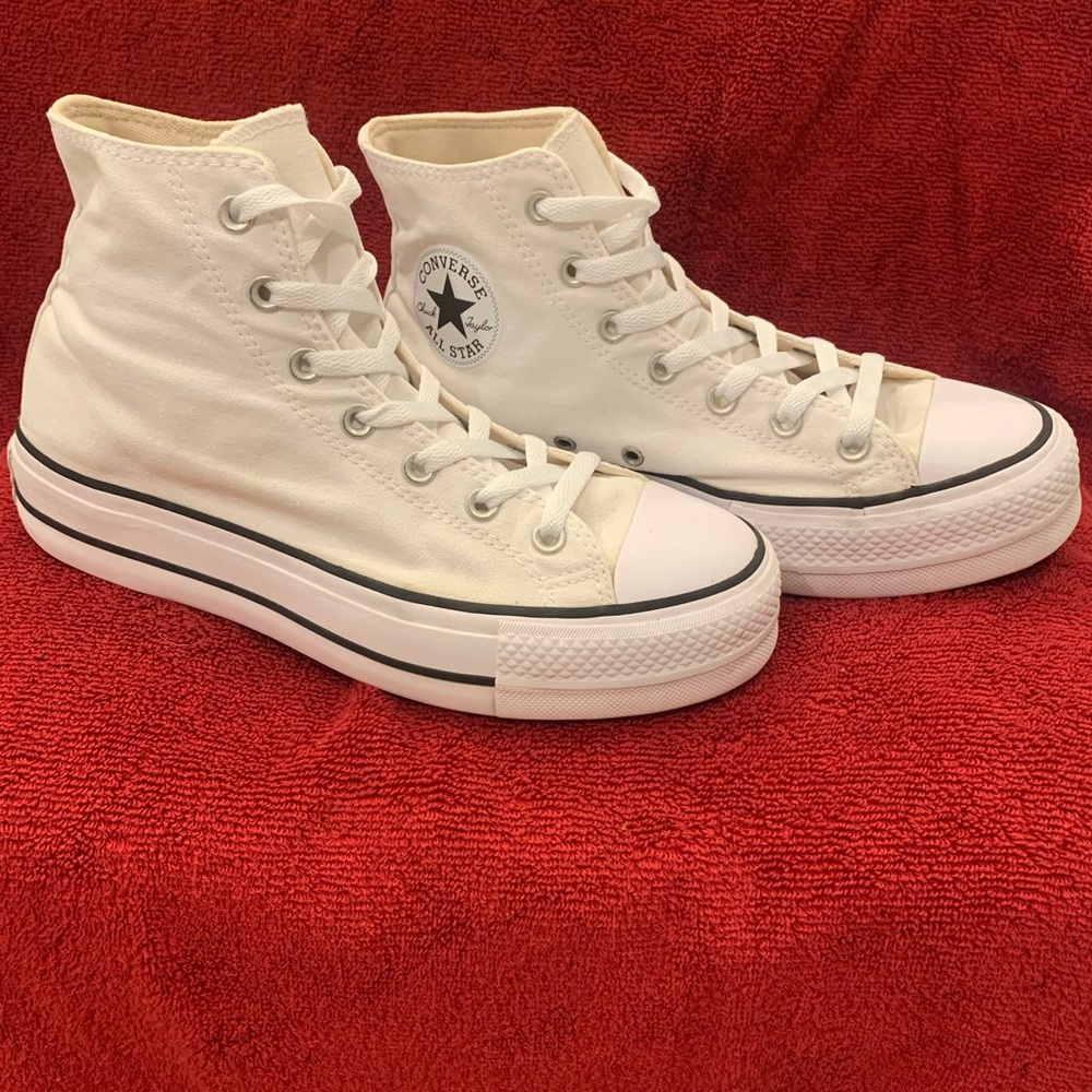 Converse CTAC Women's White Thick Sole Platform High-Tops 9